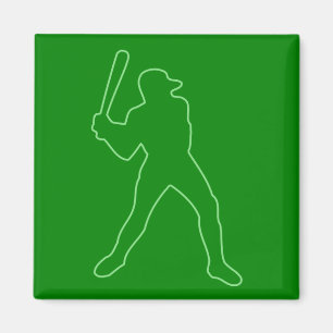 baseball silhouette magnet