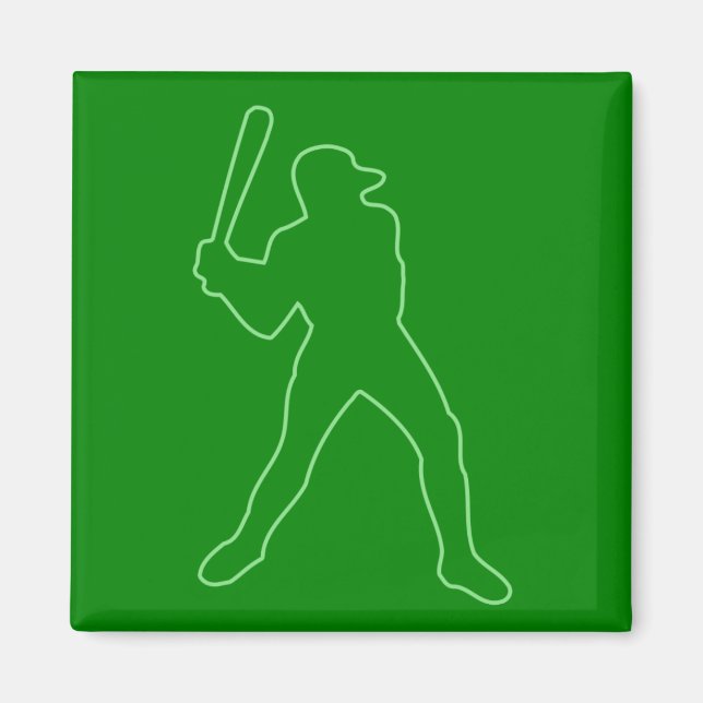 baseball silhouette magnet (Front)