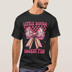 Baseball Sister Girl Coquette Bow Little Sister Bi T-Shirt