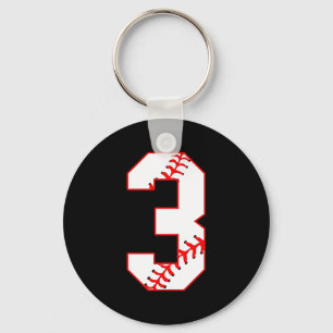 Baseball Sister I'm Just Here For Number Player 3 Key Ring