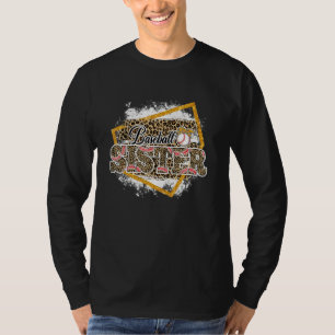 Baseball Sister Leopard Bleached Family Matching T-Shirt