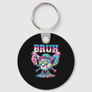 Baseball Six Seven 67 6 7 Meme Funny Boys Ice Crea Key Ring