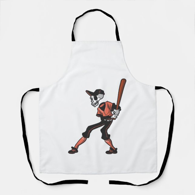 baseball skeleton design for baseball players apron (Front)