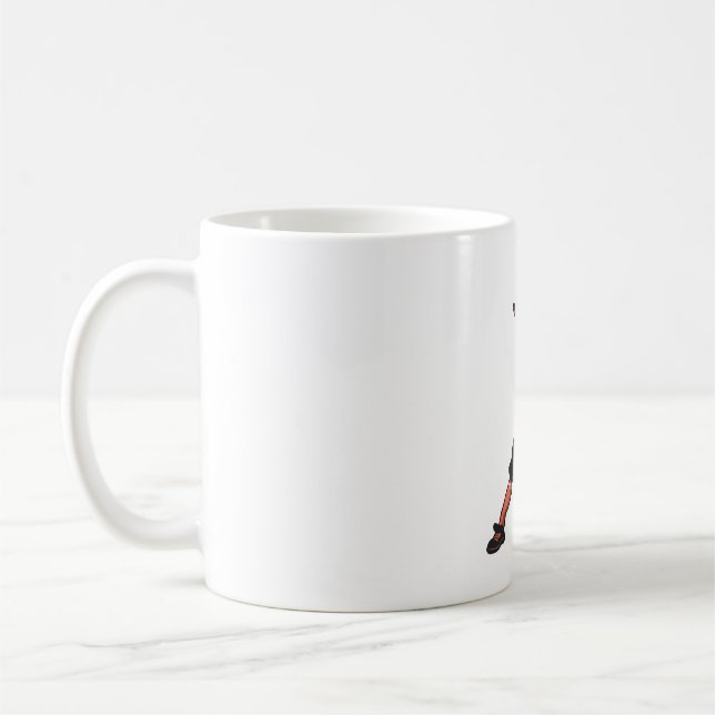 baseball skeleton design for baseball players coffee mug (Left)