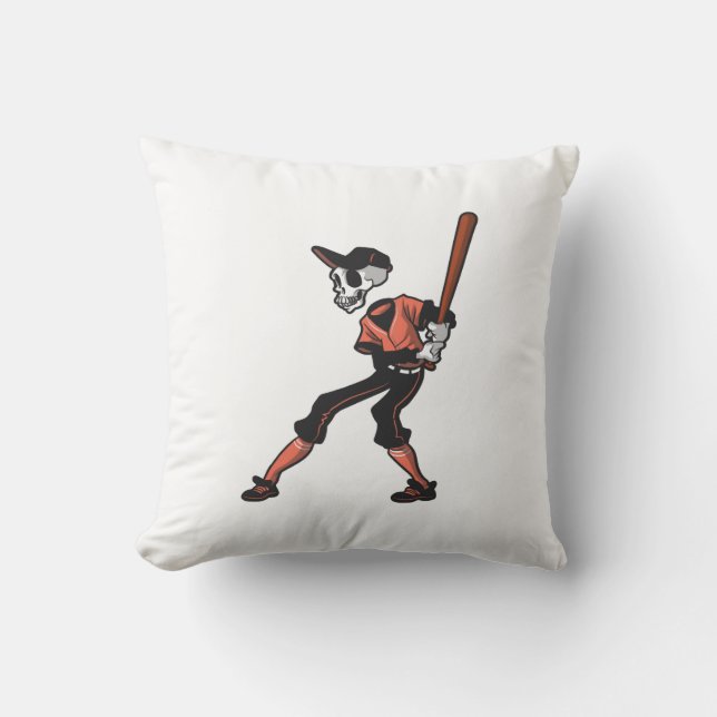 baseball skeleton design for baseball players cushion (Front)
