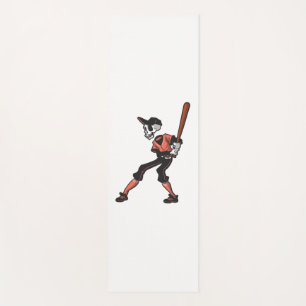baseball skeleton design for baseball players yoga mat