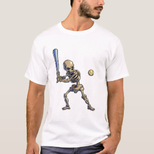 Baseball Skeleton Halloween T-Shirt
