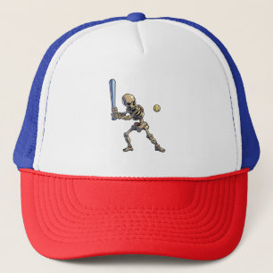 Baseball Skeleton Halloween Trucker Hat