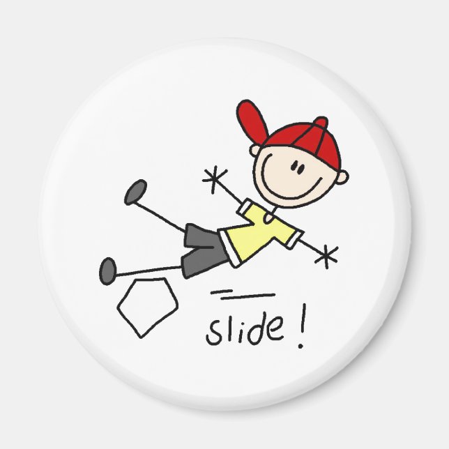 Baseball Slide Into Base Magnet (Front)