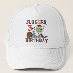 Baseball Slugger 3rd Birthday Tshirts Trucker Hat