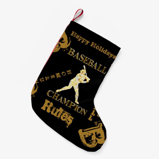 Baseball  small christmas stocking (Front (Hanging))