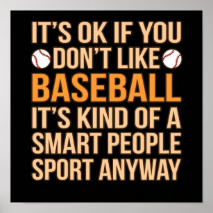 Baseball Smart People Sport Player Lover Coach Gra Poster