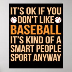 Baseball Smart People Sport Player Lover Coach Gra Poster