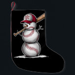 Baseball Snowman Balls Snow Christmas Xmas Gifts Small Christmas Stocking<br><div class="desc">Baseball Snowman Balls Snow Christmas Xmas Gifts</div>