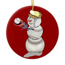 Baseball Snowman