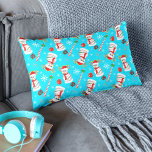 Baseball Snowman Christmas Celebration Pattern  Decorative Cushion<br><div class="desc">This festive holiday throw pillow is created with this amusing Christmas Snowman Baseball design. Bring Christmas cheer into your house by decorating your couch, chair or bed with this baseball Christmas pillow! Excellent Christmas, birthday, and other gift ideas for anyone in your life that enjoy This design includes a candy cane...</div>