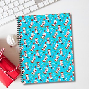 Baseball Snowman Christmas Celebration Pattern Notebook
