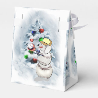 Baseball Snowman Christmas Favour Box