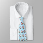 Baseball Snowman Christmas Tie<br><div class="desc">* Illustration of cute snowman on a Baseball, wearing a Santa Hat. * Customise by resizing the image for a larger or smaller print. * Change the background colour to a colour of your choice. * Click the CUSTOMIZE IT button to get started! * Currently, this design can be transferred...</div>