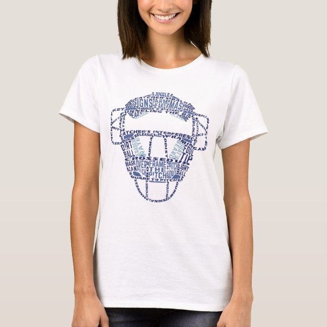 Baseball Softball Catchers Mask Tee (Front)