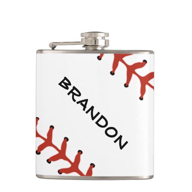 Baseball Softball Design Flask (Front)