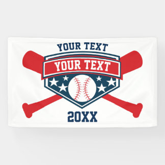 Baseball Softball Personalise Banner