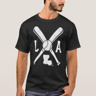 Baseball Softball Pitcher Catcher USA State Map Lo T-Shirt