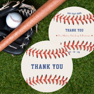 Baseball Softball Sport Birthday Party Wedding Thank You Card