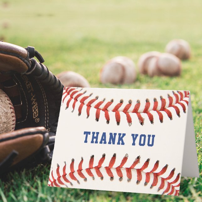 Baseball Softball Sport Birthday Party Wedding Thank You Card (Baseball Softball Sport Birthday Party Wedding Thank You Card)