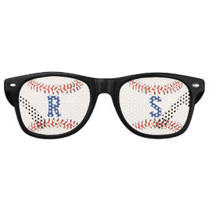 Baseball Softball Sport Monogram Retro Sunglasses