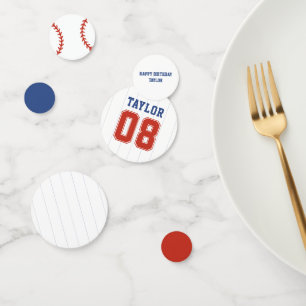 Baseball Softball Sport Pinstripe Birthday Party Confetti