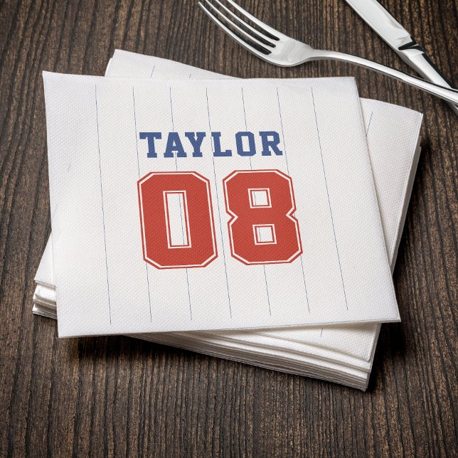 Baseball Softball Sport Pinstripe Birthday Party Napkin (Baseball Softball Sport Pinstripe Birthday Party Napkins
)