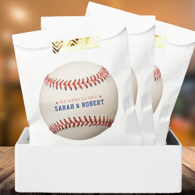 Baseball Softball Sport The Perfect Catch Wedding Favour Bag (Baseball Softball Sport The Perfect Catch Wedding Favor Bag)