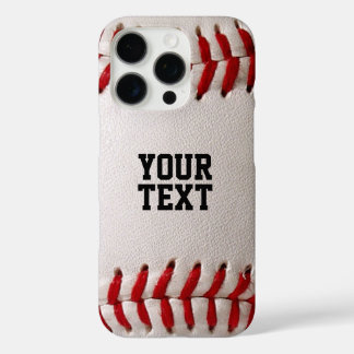 Baseball Softball Stitching Custom Text iPhone 16 Pro Case