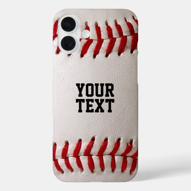 Baseball Softball Stitching Custom Text Case-Mate iPhone Case (Back)
