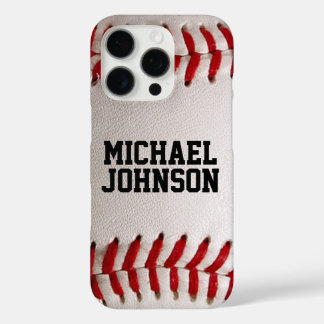 Baseball Softball Stitching Custom Text iPhone 16 Pro Case