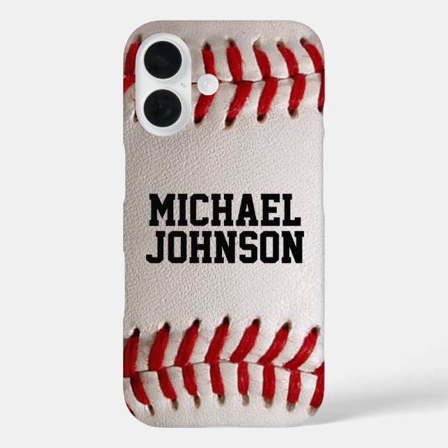Baseball Softball Stitching Custom Text Case-Mate iPhone Case (Back)