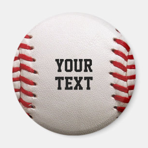 Baseball Softball Stitching Custom Text Magnet