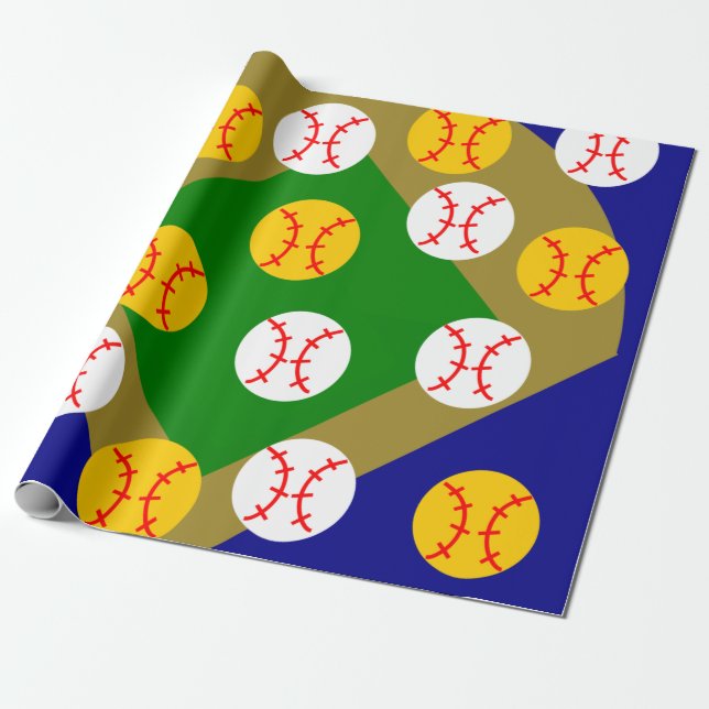 Baseball/Softball  Wrapping Paper (Unrolled)