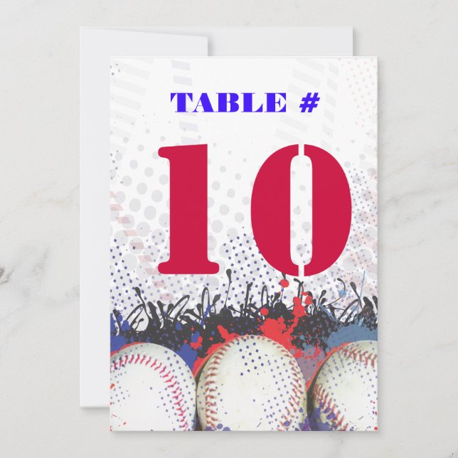 BASEBALL SPLATTER Bar Bat Mitzvah Invitation (Front)