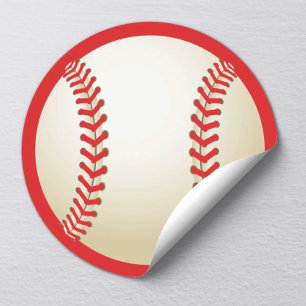 Baseball Sport All Star Birthday Baby Shower Favou Classic Round Sticker