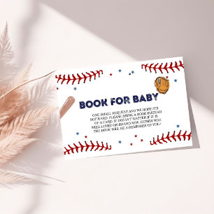 Baseball Sport Baby Shower Book Request  Enclosure Card