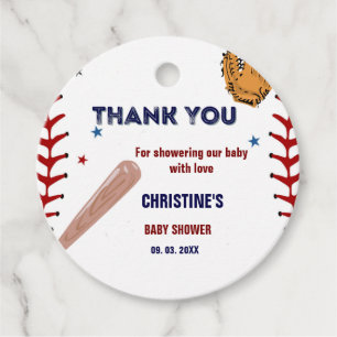 Baseball Sport Baby shower party Classic Favour Tags
