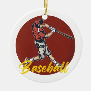 Baseball Sport Ceramic Ornament