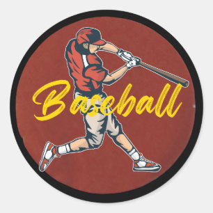 Baseball Sport Classic Round Sticker