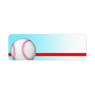 Baseball Sport Label Return Address Label