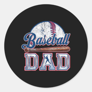 Baseball Sport Lovers For Fathers Day  Classic Round Sticker