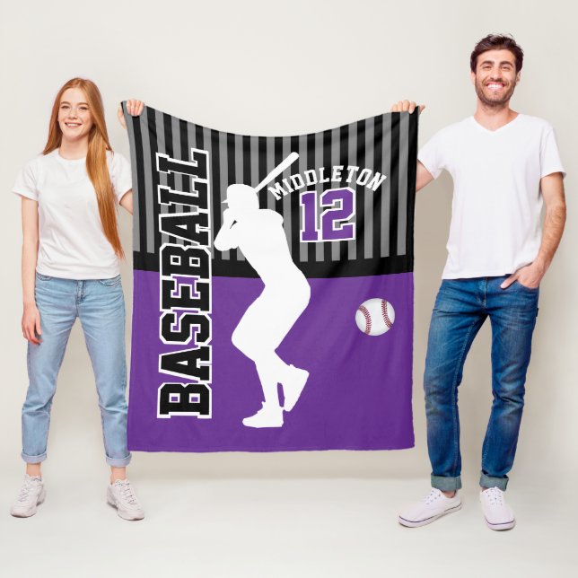 Baseball ⚾ Sport - Purple Fleece Blanket (In Situ)