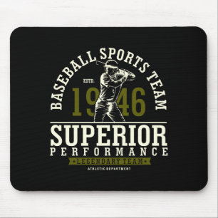 Baseball Sport Team Estd 1946 T Shirt Mouse Pad
