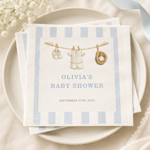 Baseball Sports Baby Shower Party Napkin